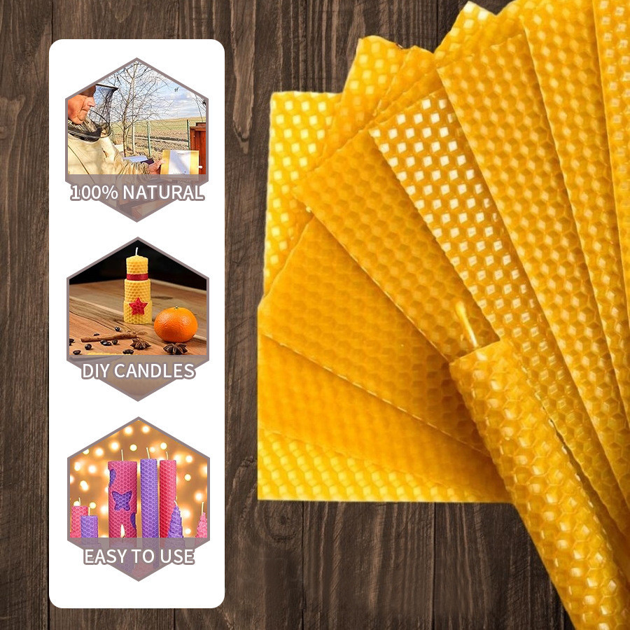 Beeswax Wrap Reusable - 10/20/30pcs Natural Beeswax Sheets For Candle