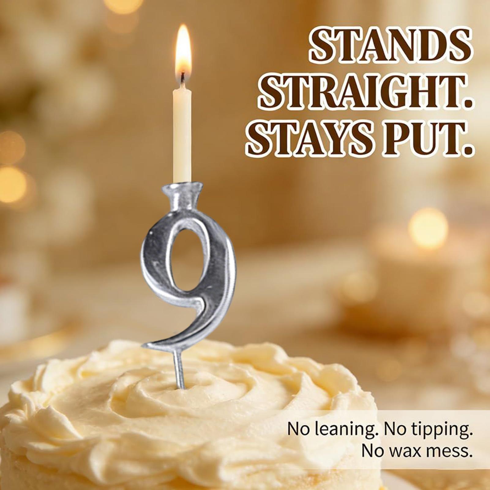 Beeswax Wrap Reusable - Stainless Steel Number Birthday Candle Holder