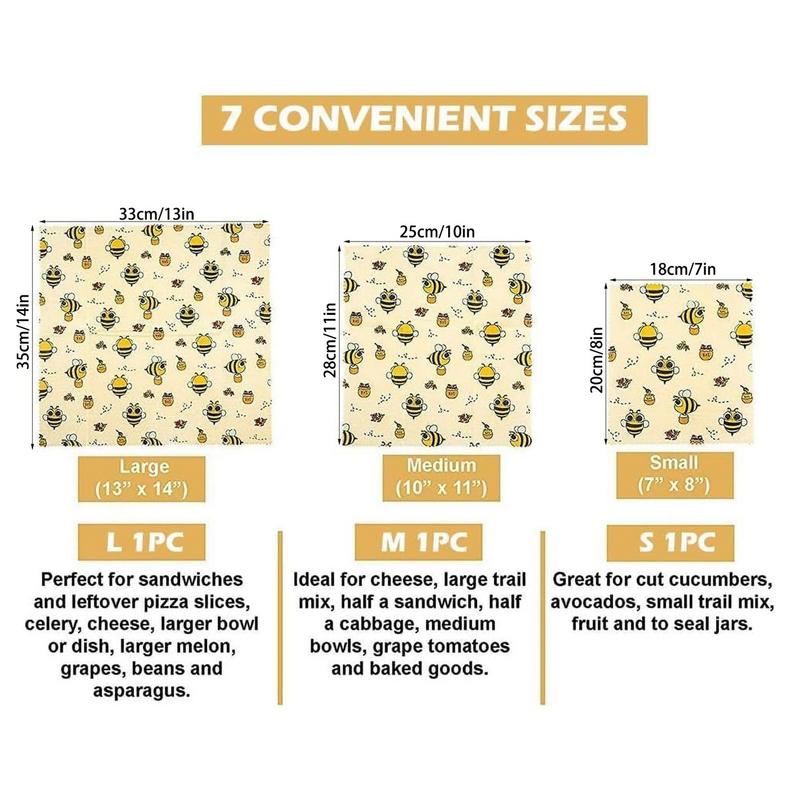 3pcs Reusable Food Fresh Keepi - Beeswax Wrap Reusable 리뷰 및 가격