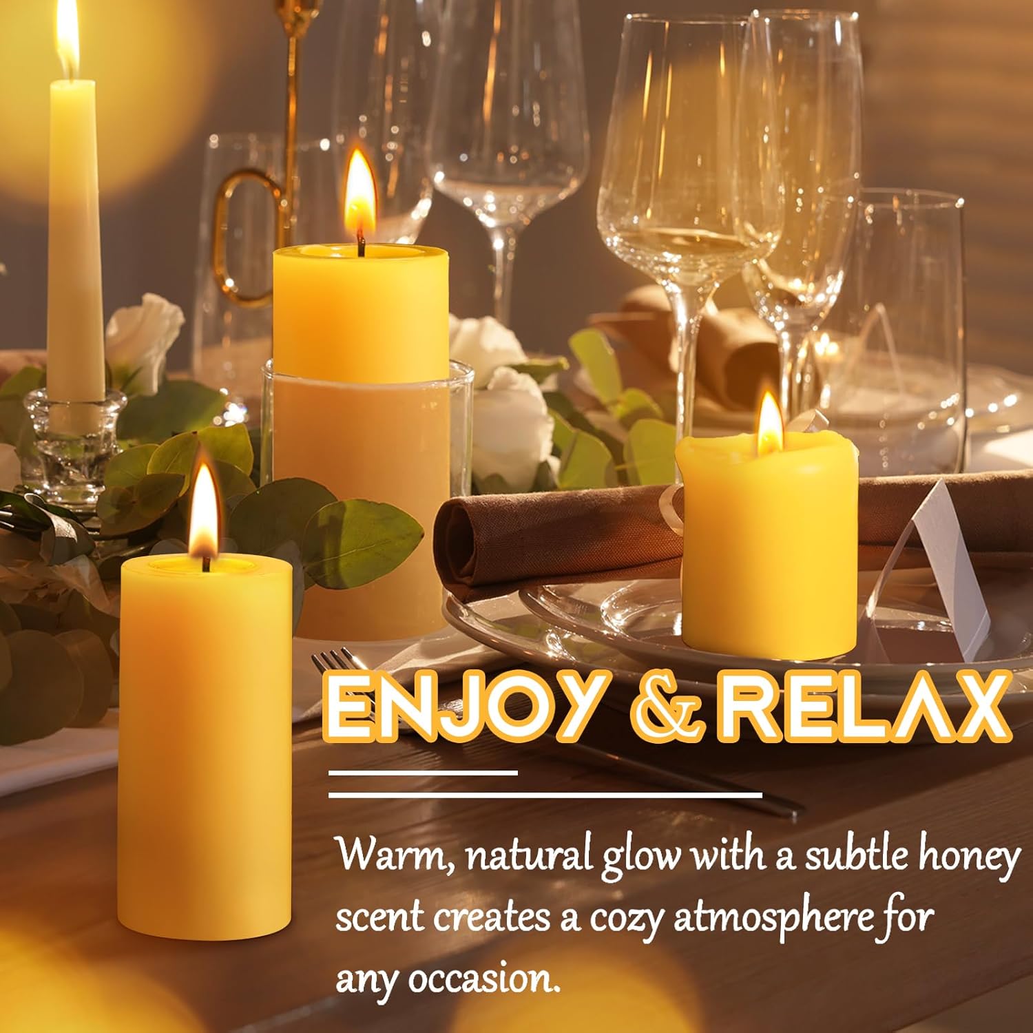 1/3/5PCS Beeswax Pillar Candle - Beeswax Wrap Reusable 리뷰 및 가격