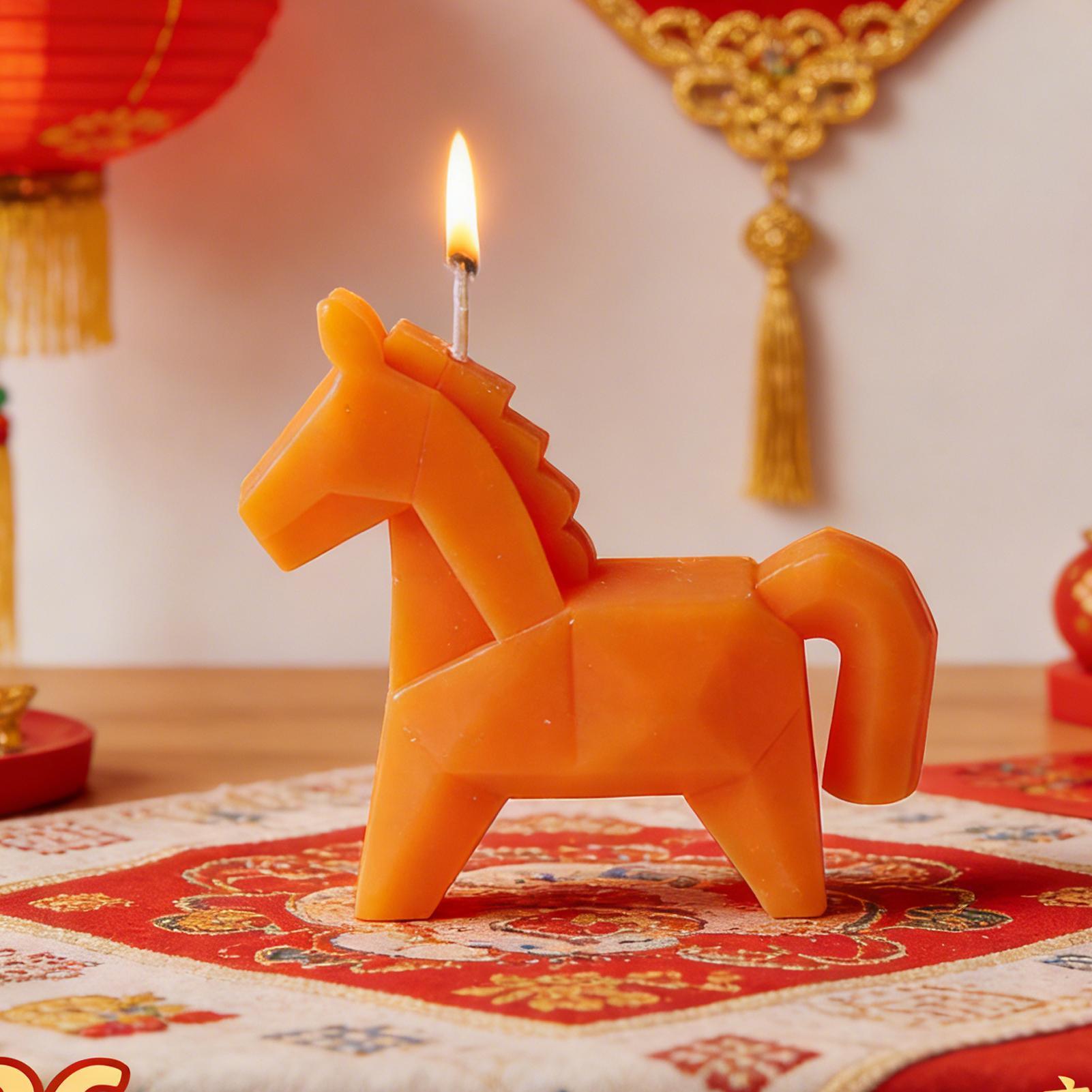 Horse Figure Scented Candle Tr - Beeswax Wrap Reusable 리뷰 및 가격