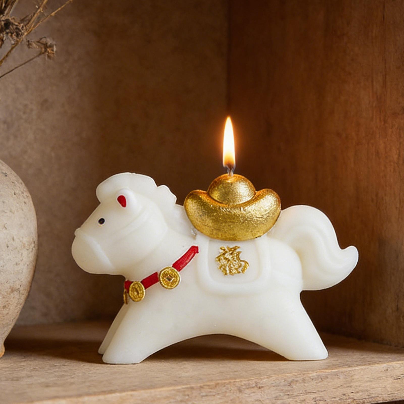 Horse Figure Scented Candle Tr - Beeswax Wrap Reusable 리뷰 및 가격