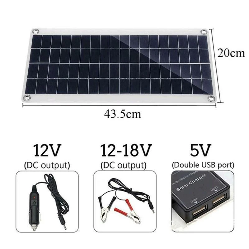 Solar Panel Kit 30W 12V Dual U - Solar Charger Panel Foldable 리뷰 및 가격