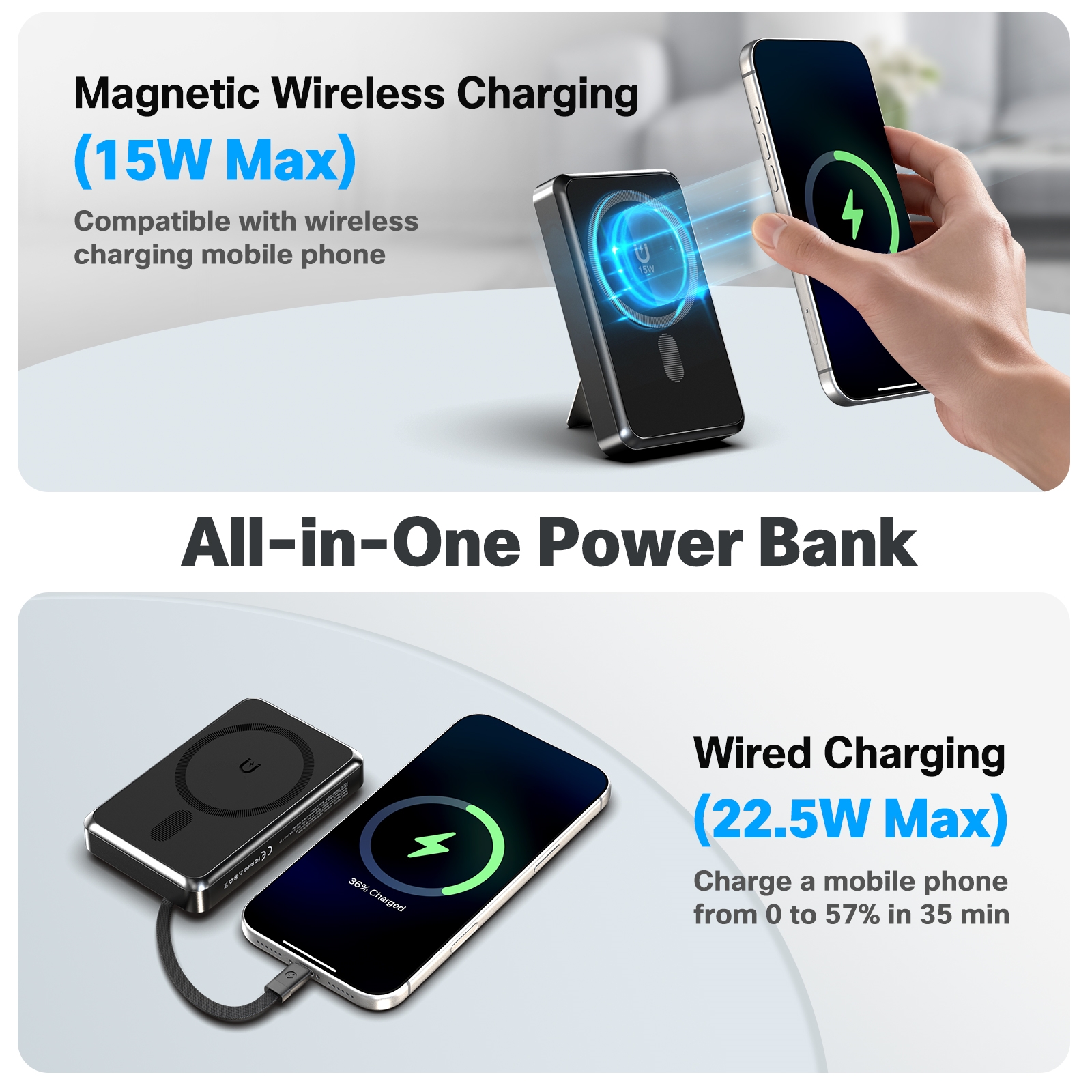 10000mAh Magnetic Wireless Pow - Solar Charger Panel Foldable 리뷰 및 가격