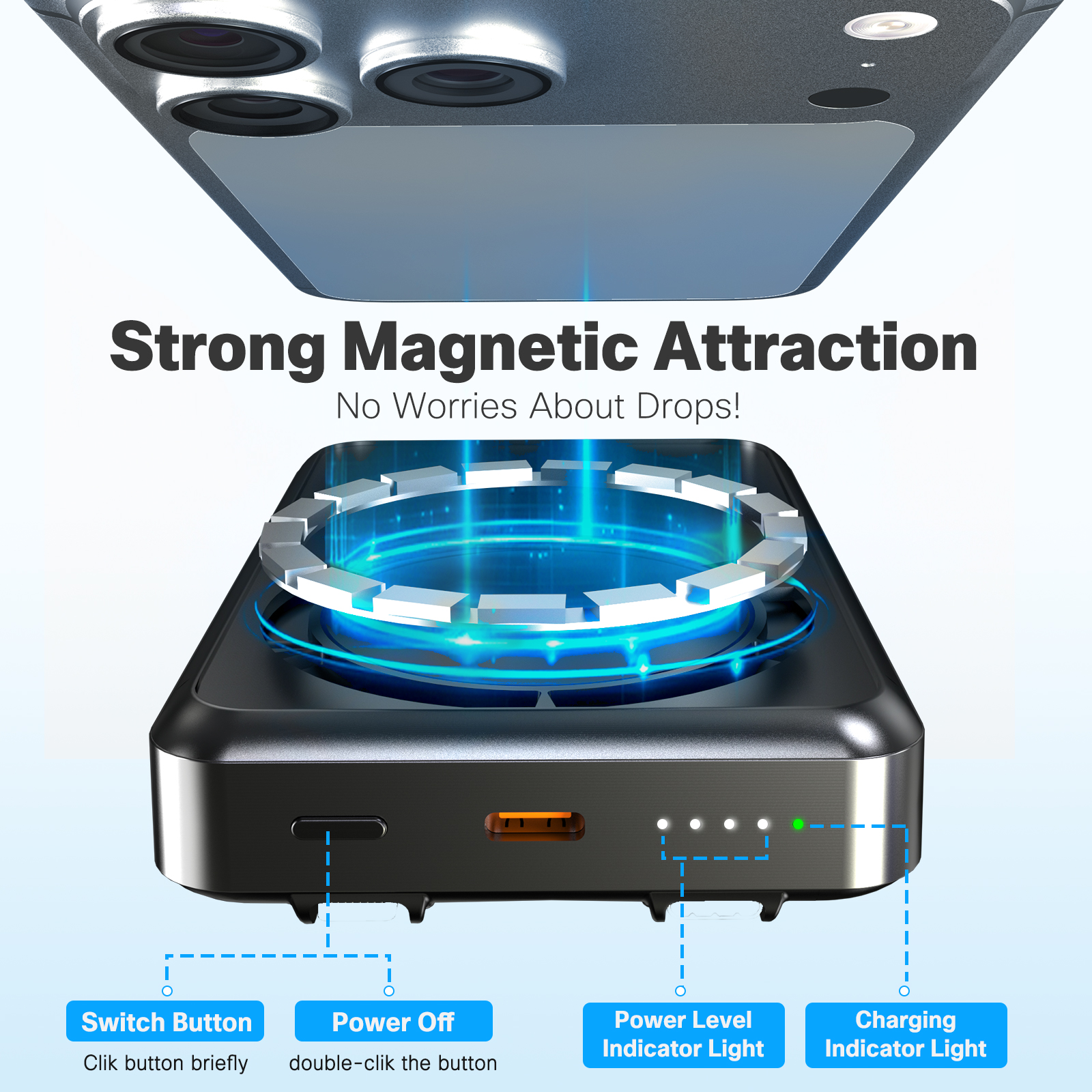 10000mAh Magnetic Wireless Pow - Solar Charger Panel Foldable 리뷰 및 가격