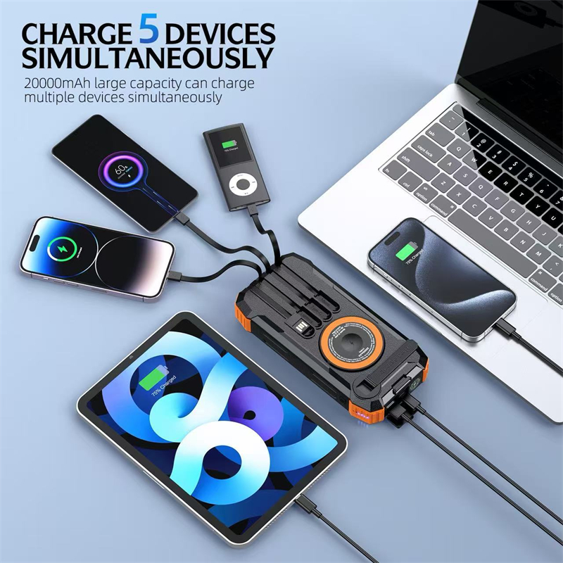 20000mAh Hand Crank Solar Powe - Solar Charger Panel Foldable 리뷰 및 가격